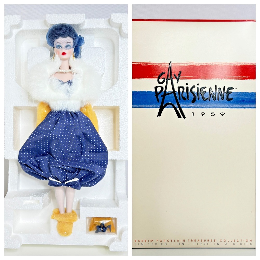 NRFB GAY PARISIENNE 1959 Barbie Porcelain Treasures Collection‎ Limited 1991 Ed